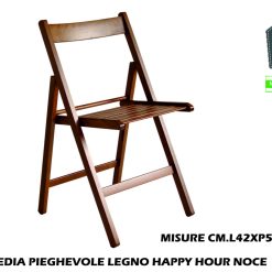 Sedia Pieghevole Legno Happy Hour Noce-8056590560235