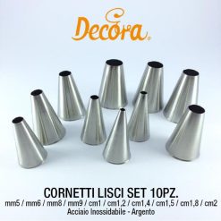 CORNETTO PER DECORAZIONE CONFEZIONE 10 PEZZI LISCI DECORA - immagine 4