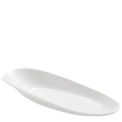 Sicignano | Piatto Ovale in Melamina Bianca 28x10x4h cm | Elegante, Resistente e Leggero per Presentazioni Raffinate, Buffet, Uso Quotidiano | Antipasti, Finger Food, Aperitivi (1)