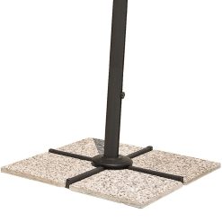 Mattonella per Basi Ombrellone Bar 50x50x4h cm Piastrella 1 Pz Granito Lavato Grigio 22 Kg Marmette Ombrello da Esterni Giardino (Copia)