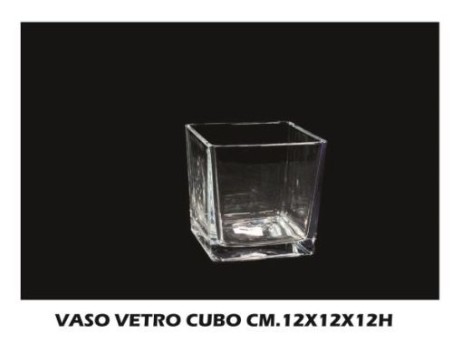 Vaso Vetro Cubo Cm.12X12-8034052208550