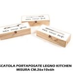 Scatola Portaposate Kitchen Legno Cm.26X10X6H-8034052425032