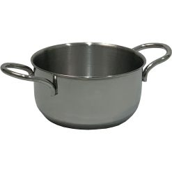 Sicignano | Casseruola Acciaio Inox Daisy Uso Alimentare Ø14 cm, 2 Manici, Fondo Induzione - per Fornello Gas Piastra Elettrica Piano Vetroceramica Induzione - Lavabile in Lavastoviglie, Made in Italy
