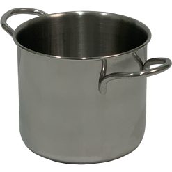Sicignano | Pentola Acciaio Inox Daisy Uso Alimentare Ø18 cm, 2 Manici, Fondo Induzione - per Fornello Gas Piastra Elettrica Piano Vetroceramica Induzione - Lavabile in Lavastoviglie, Made in Italy