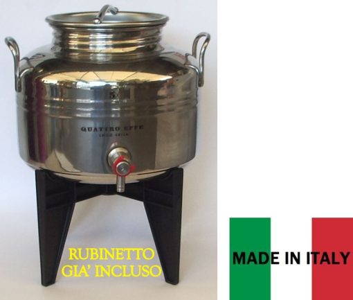 Fustino Olio Inox Lt 5 C/R Jolly Maffei-8033102820049