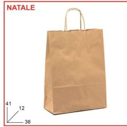 Busta Regalo Carta Cm.36X12X41H Avana Cordino-8029307067068