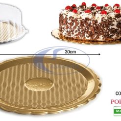 Vassoio Golden Conf. 3 Pz. Cm.30 Oro Coprente-8027499019612