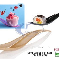 Cucchiaino Wave Cf.50 Pz. Cm.21 Oro Coprente-8027499018516