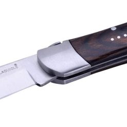 Coltello Da Caccia Pieghevole Legno Scuro-3661075111625