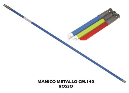 Manico Metallo Cm.140 Rosso-8431250465875