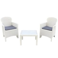 COMPLETO AKITA 2 POLTRONE + TAVOLINO BIANCO (Copia)