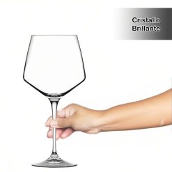 Calice Vino in Cristallo da 72cl Aria Burgundy Set 6pz - Splendente Elegante per Vino, Champagne, Ristorante - immagine 3