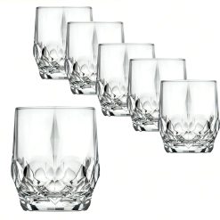 Bicchiere Acqua in Cristallo Alkemist Whisky da 35cl Set 6pz - Splendente Elegante per Acqua, Aperitivi, da Ristorante, Casa