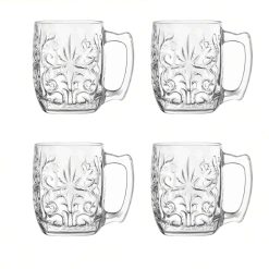 Bicchiere per Aperitivi in Cristallo Tattoo Mule da 42cl Set 4pz - Splendente Elegante per Acqua, Aperitivi, da Ristorante, Casa