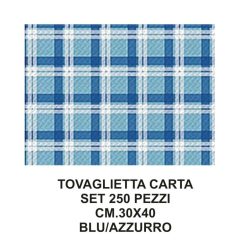 TOVAGLIETTA BLU/AZZURRO CONF. 250 PZ. CM.30X40