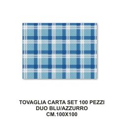 Tovaglia Cm.100X100 Duo Blu/Azzurro-8019981061827