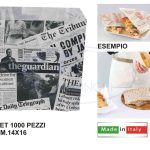 Prendi Snack News Paper Set 1000 Pz. Cm.14X16 Poli-8019981972499