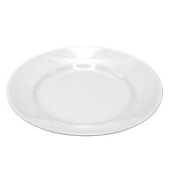 Piatto in Porcellana Bianca Piatti Piani Saturnia Tivoli da 23 cm