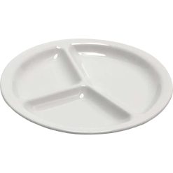 Antipastiera Piatto 3 Scomparti Ø 26 cm in Porcellana Bianco per Antipasti
