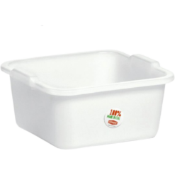 Bacinella Quadra Plastica PE Neutra 38x38 cm Versatile per Casa e Lavanderia