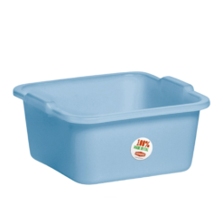 Bacinella Quadra PE 16L 38x38x16 cm con Manici Rigidi Integrati Azzurro