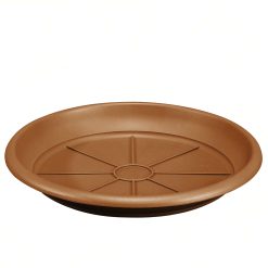 Sottovaso Mediterraneo Rotondo Plastica Terracotta per Vasi 20 cm
