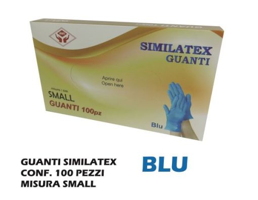 Guanti Similatex Blu Set 100 Pz. Small-8012212953809