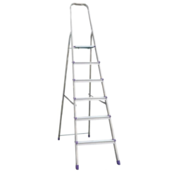 Sicos Scala Domestica Domina 6 Gradini Leggera Alluminio Antiscivolo Max 120 kg