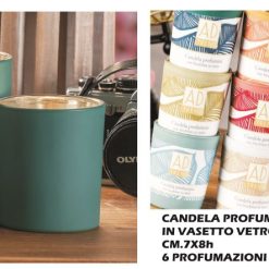 Candela Profumata+Vetro Cm.7X8H 6 Fragranze-8021785588974