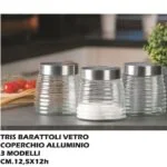 Tris Barattoli Vetro Cm.12