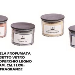 Candela Barattolo Vetro+Cop. Cm.11X9H 4 Fragr-8021785657922