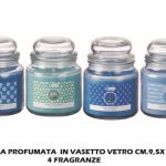 Candela Profumata Vasetto Vetro Cm.9