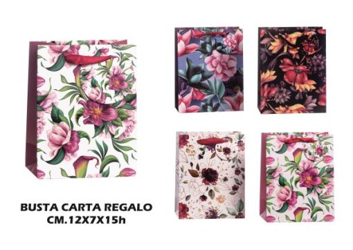 Busta Carta Regalo Cm.12X7X15H Col. Ass.-8021785681514