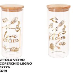 Barattolo Vetro Chiusura Ermetica Cm.10X22H-8021785702929