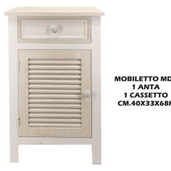 Mobiletto Mdf 1 Anta 1 Cassetto Cm.40X33X68H-8021785715486
