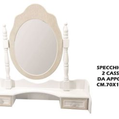 Specchio Mdf 2 Cassetti Da Appoggio Cm.70X17X70-8021785715578