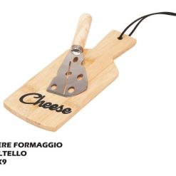 Tagliere Legno Formaggio + 1 Coltello Cm.23X9-8021785716100