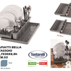 Scolapiatti Bella + Vassoio Smontato Blu-8009404239575