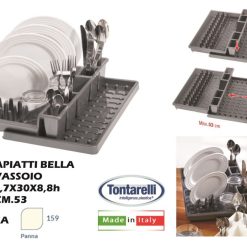 Scolapiatti Bella + Vassoio Smontato Panna-8009404239568