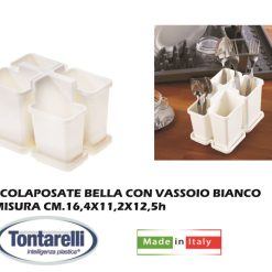 Scolaposate Bella Con Vassoio Bianco-8009404239599