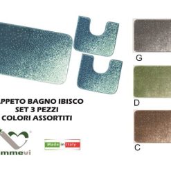 Tappeto Bagno Ibisco Set 3 Pz.-8011865311226