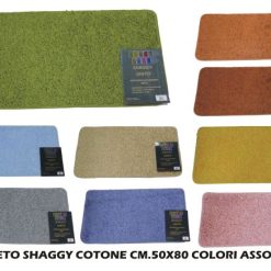 Tappeto Bagno Shaggy Cm.50X80 Tinta Unita Col. Ass-8057018704385
