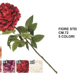 Fiore Stelo Peonia Cm.72 5 Ass.-8031244323695