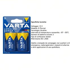 LONGLIFE ALK. TORCIA D LR20 CF.2 PZ. - immagine 2