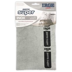 Sicignano | Panno Super in Microfibra e Poliuretano 30x30 cm, Extra Assorbenza, Resistente, Multiuso per Bagno, Cucina, Vetri e Inox, Pulizia Senza Detergenti (3, Inox)