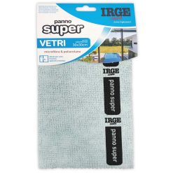 Sicignano | Panno Super in Microfibra e Poliuretano 30x30 cm, Extra Assorbenza, Resistente, Multiuso per Bagno, Cucina, Vetri e Inox, Pulizia Senza Detergenti (2, Vetri)