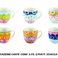 Tazzine Caffe' Conf. 6 Pz. S/Piatt. Sciacca-8056234691677