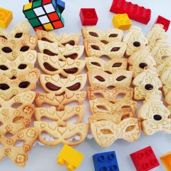DECORA TAGLIAPASTA MASCHERE SET 2 PZ. CARNIVAL PLASTICA CARNEVALE DOLCETTI BISCOTTI - immagine 3