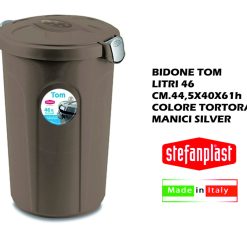 Bidone Con Ganci Tom Lt.46 Tortora/Silver-8003507705265