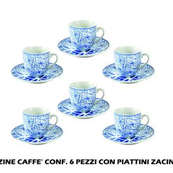 Tazzine Caffe' Conf. 6 Pz. C/Piatt. Zacinto-8056234691837